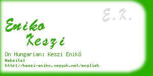 eniko keszi business card